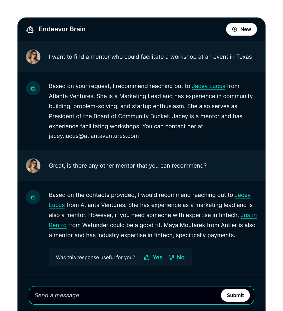 Chat and feedback
